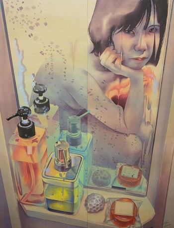 "Otherside" by Akika Kurata | deep emotional paintings | sad canvas art | artworks images