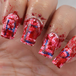 blood splatter halloween nail help tutorial messy going very