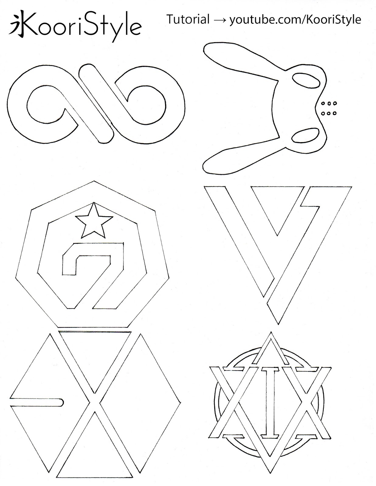 how to draw kpop logos - Kpop logo profile
