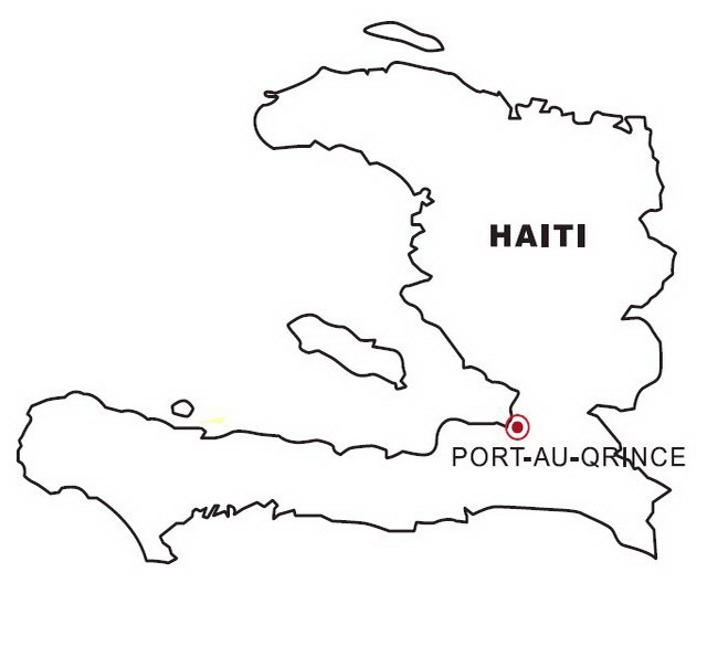 Coloring map of Haiti COLOR AREA