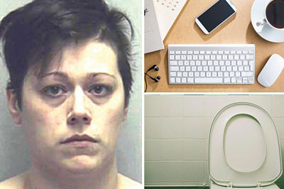 Andrea Joy Edwards pleaded guilty to spreading the poo, that contained associate degree infectious bacterium, over her co-worker's laptop and chair.