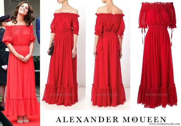 Kate Middleton wore ALEXANDER MCQUEEN off-the shoulder gown