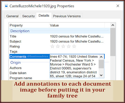 You can add notes and a title to every document image you collect.