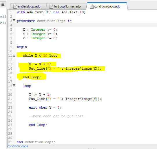 Progress of Learning ADA Programming: Loops!