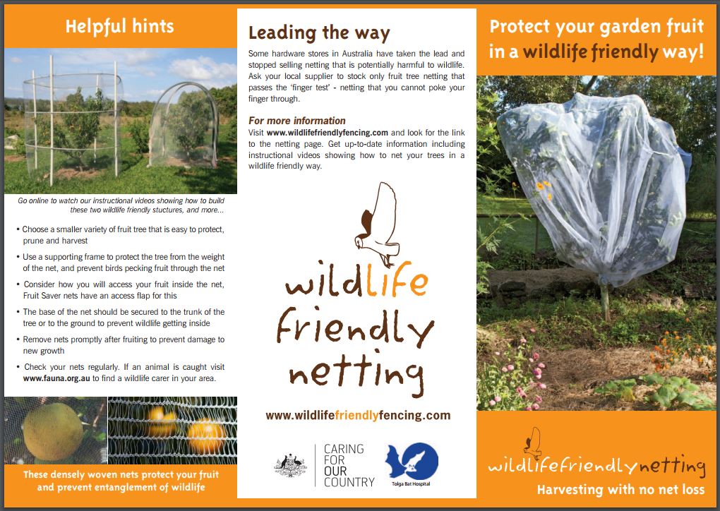 Netting Wildlife friendly tree netting