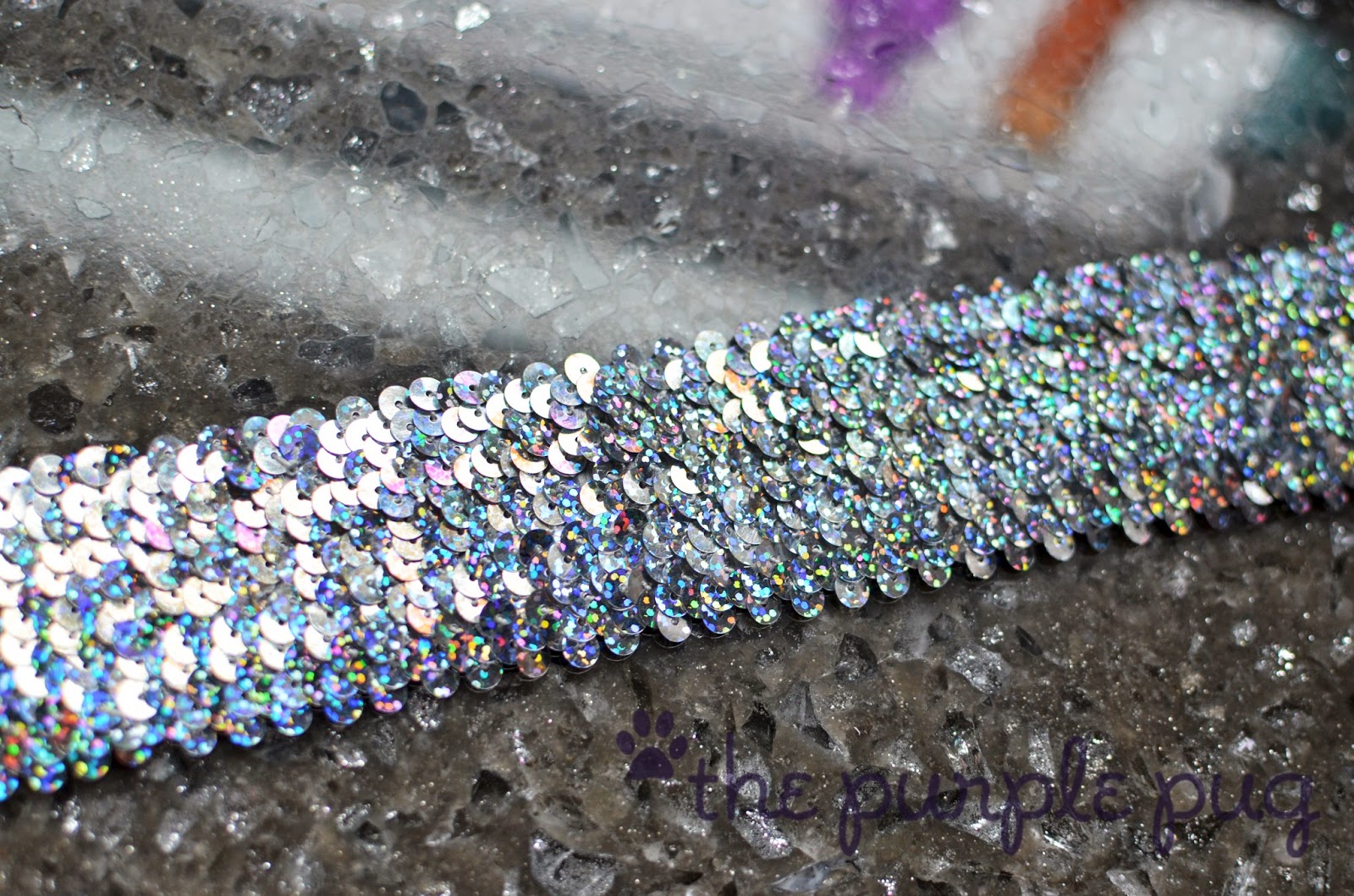 The Purple Pug Sparkling Sequin Cake Band {for cute cakes}