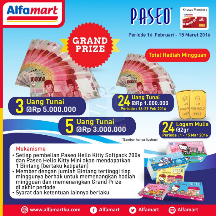 Promo Paseo Alfamart Berhadiah Uang 54 Juta Rupiah Promo Paseo Alfamart Berhadiah Uang 54 Juta Rupiah