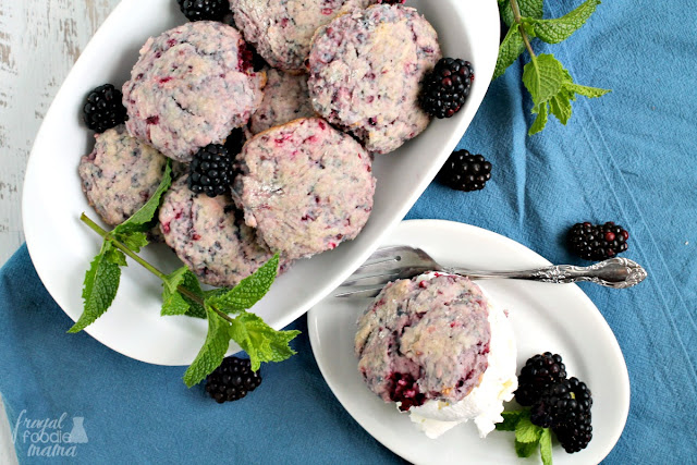 Sweet summer berries are the star of the show in these simple & easy to make Blackberries & Cream Biscuits.