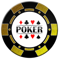 gold and black poker chip