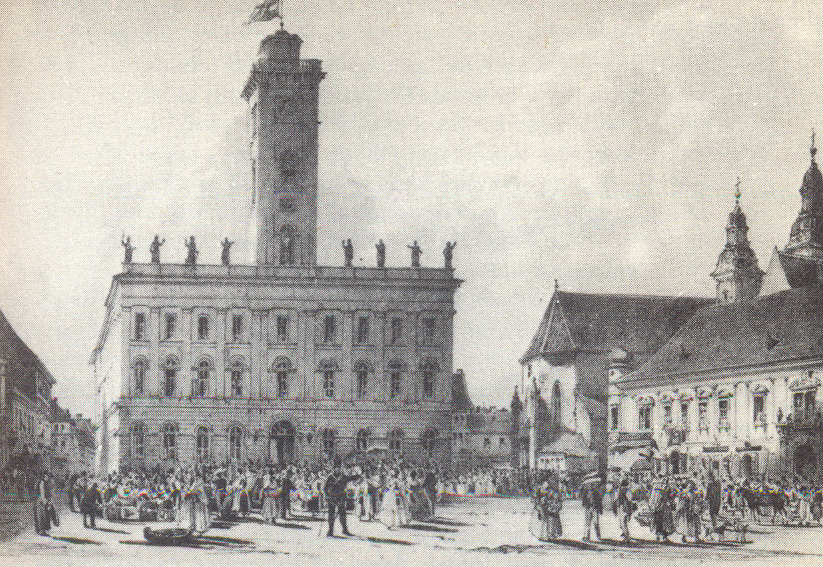 Old Budapest/Budapest régen: Pest 1800s - Városház Square