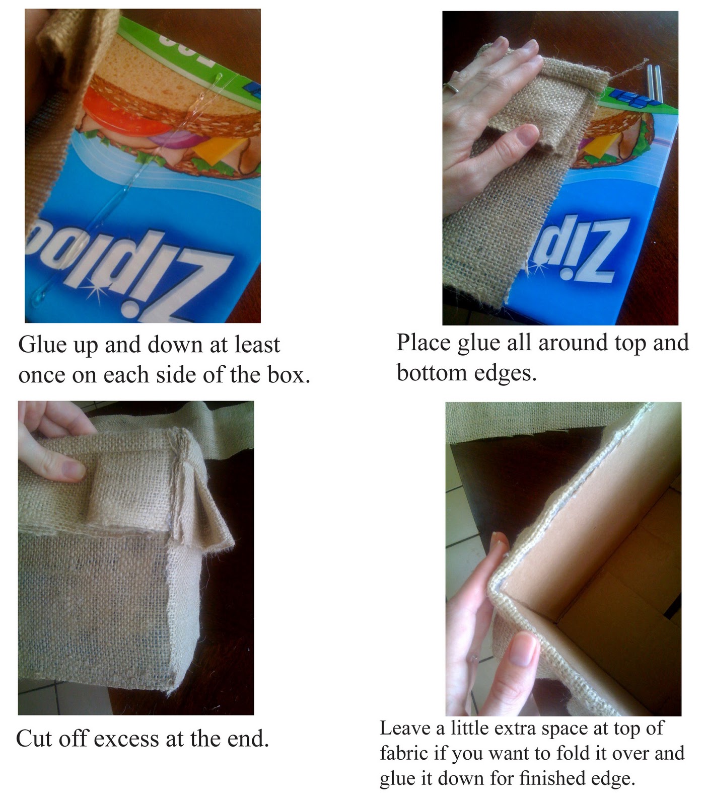 Ruffled Burlap Box–By Attempting Aloha