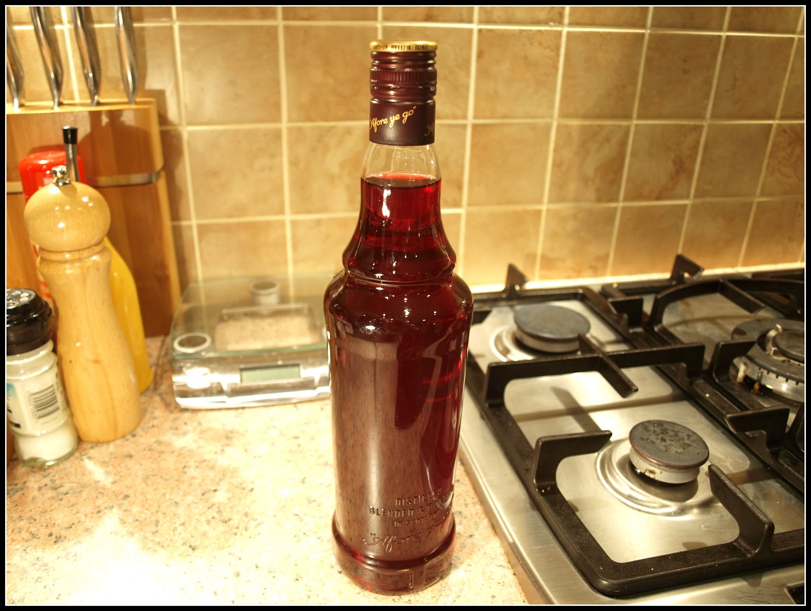 Mark's Veg Plot Decanting the Sloe Gin