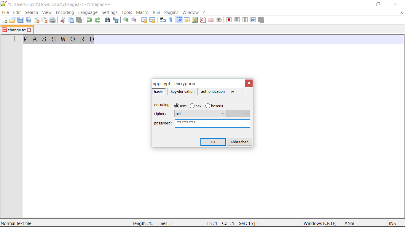 Encrypt Your Password by Notepad++