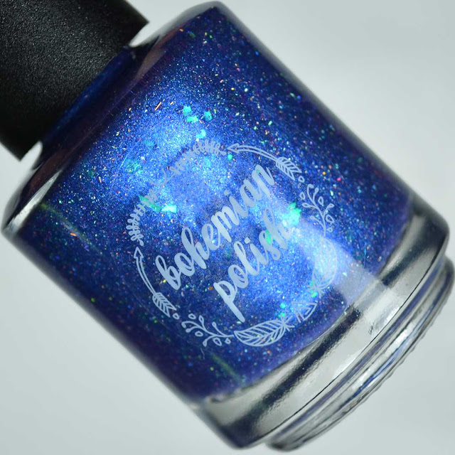 holo blue nail polish