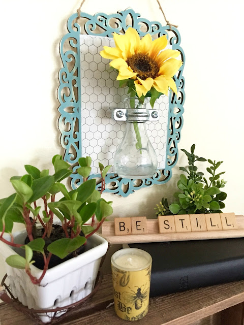 Fun DIY ideas! 13 different things to make out of a laser cut wood frame hanging flower vase sconce craft idea