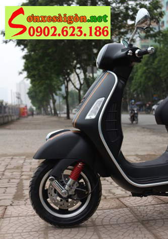 Mẫu sơn xe Vespa Super GTS Matt Black