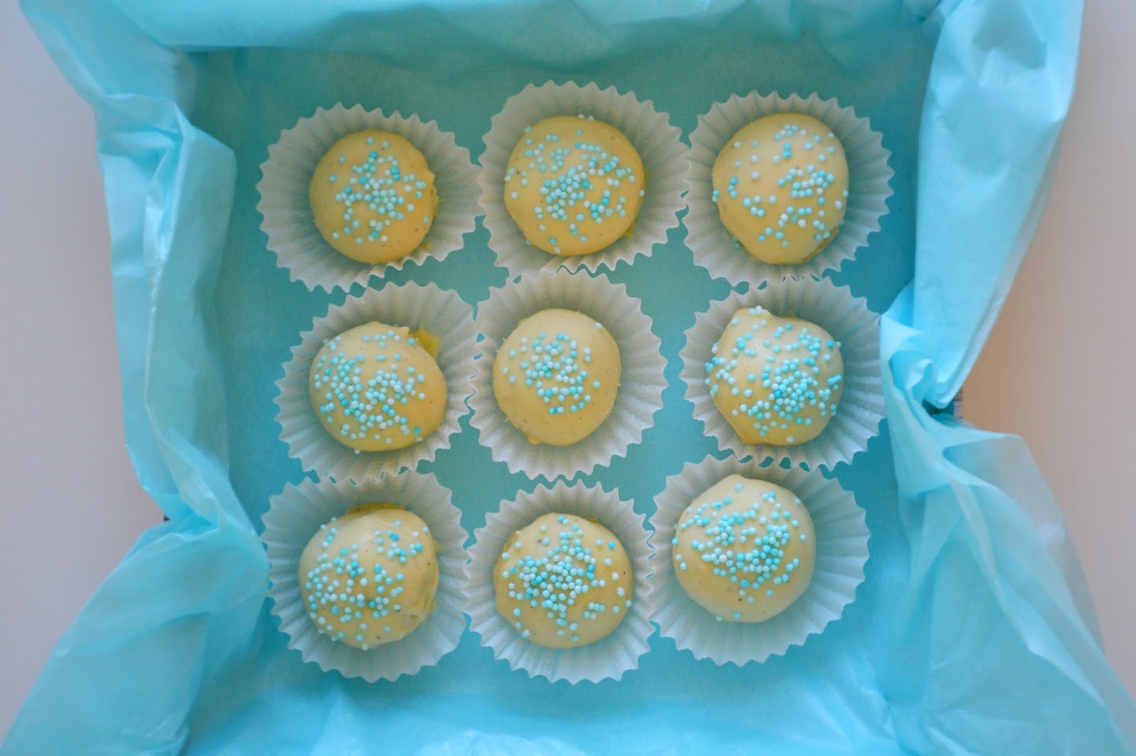 White Chocolate Sprinkle Truffles with Green & Black's