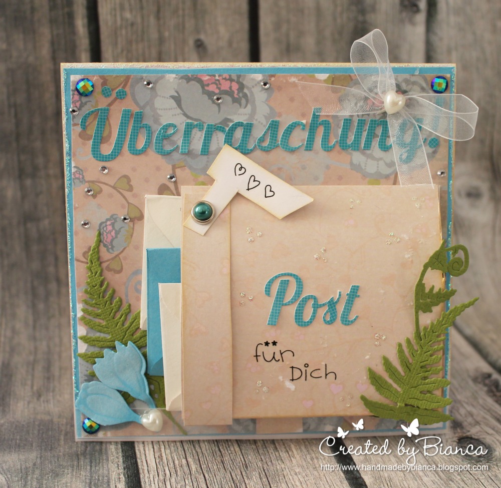 Handmade by Bianca: Karte mit "echtem" Briefkasten