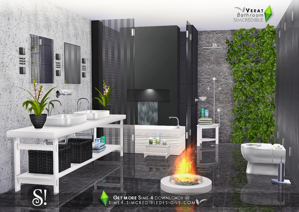Sims 4 CC's The Best Bathroom by SIMcredible!