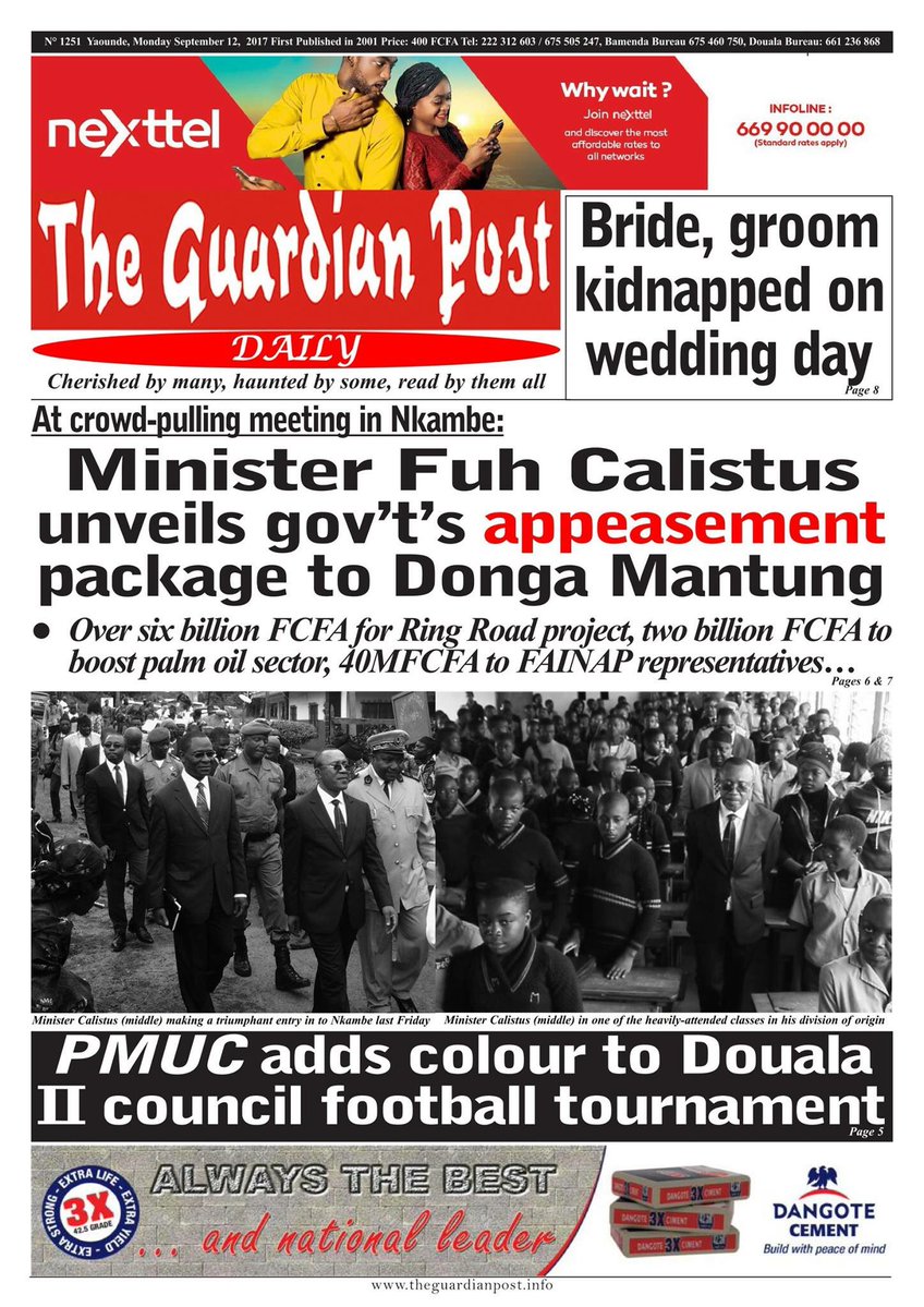 Government appeases people of Donga Mantung Division with over 6