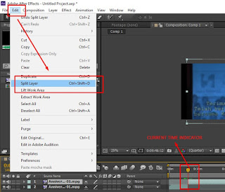 Cara Memotong Video Menggunakan After Effect CS 6 split layer