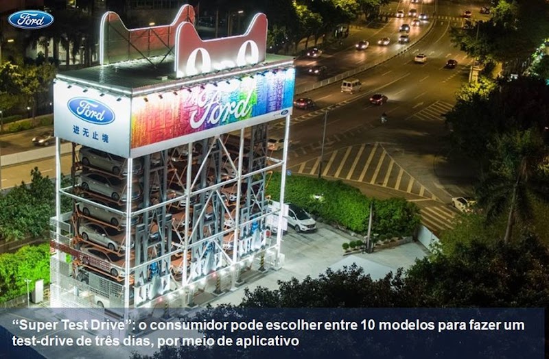 Ford inaugura "vending machine" de carros com o Alibaba na China Ford inaugura "vending machine" de carros com o Alibaba na China