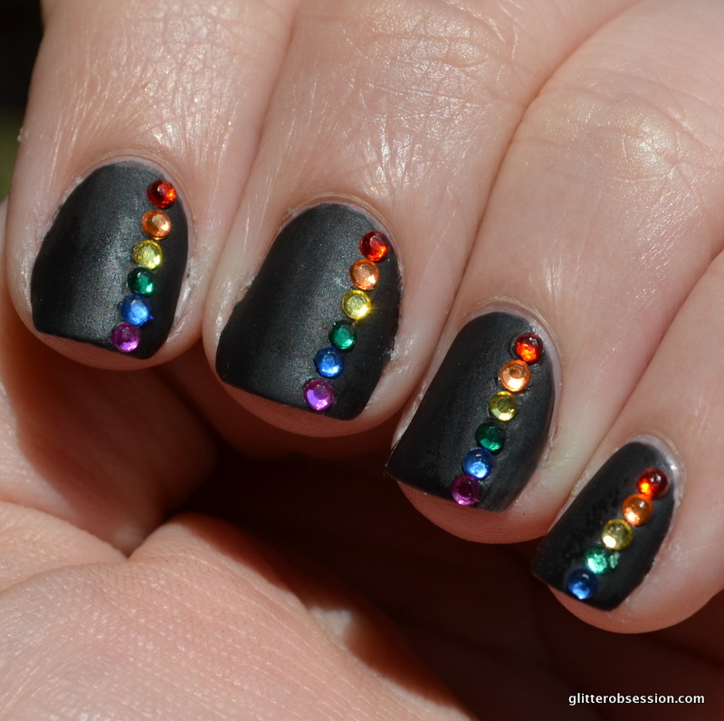 glitter obsession 31DC2013 Day 9 Rainbow Nails