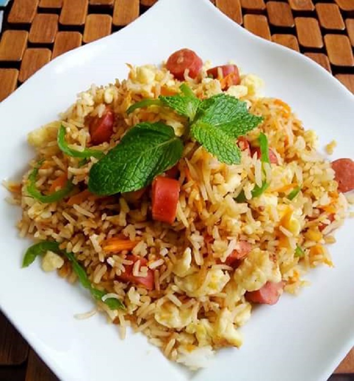 Egg and Hot dog fried rice recipe HEALTH GUIDE 911