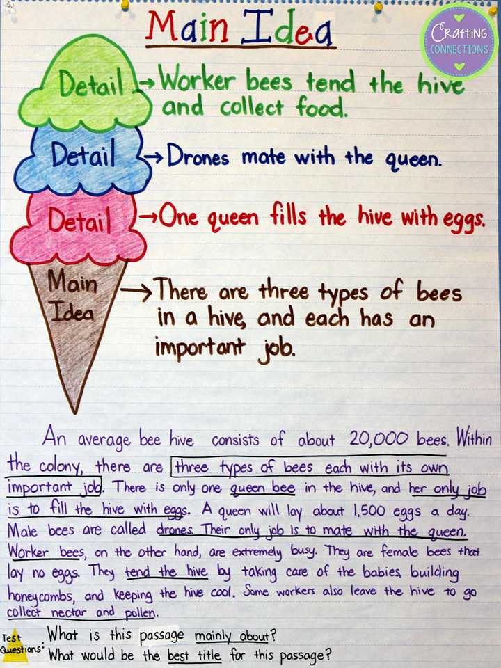 Topic Sentence And Supporting Details Worksheet 4th Grade