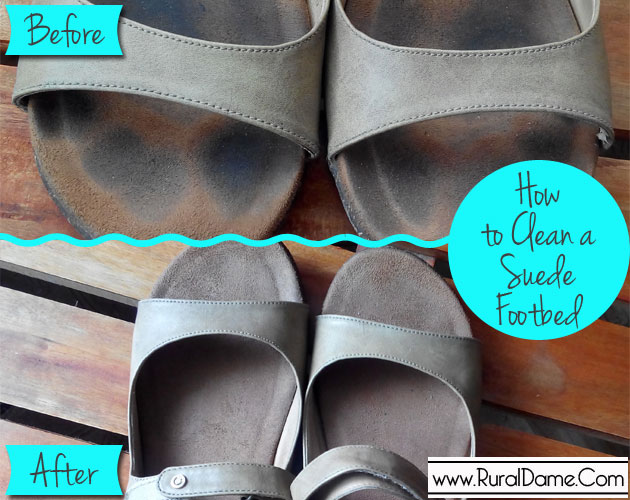 How to Clean Suede Sandals Footbed 