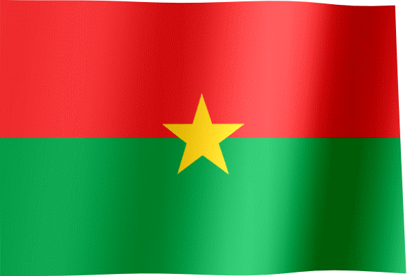 Waving Flag of Burkina Faso (Animated Gif)