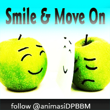 DP BBM Smile & Move On Gambar tulisan bergerak - Kochie Frog