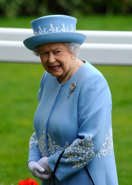 Queen Elizabeth II attended the Royal Procession on day five of Royal Ascot at Ascot Racecourse in Ascot, England