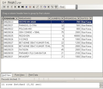 Perintah/Script SQL Menampilkan Data (SELECT) dari Tabel MySQL Server