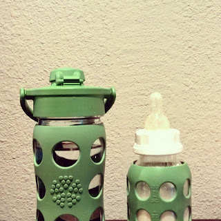 lifefactory water and baby bottle