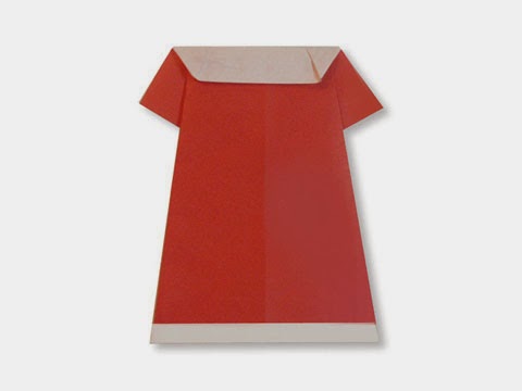 Cách gấp, xếp váy đầm bằng giấy origami - Video hướng dẫn xếp hình quần áo - How to fold a one piece Dress