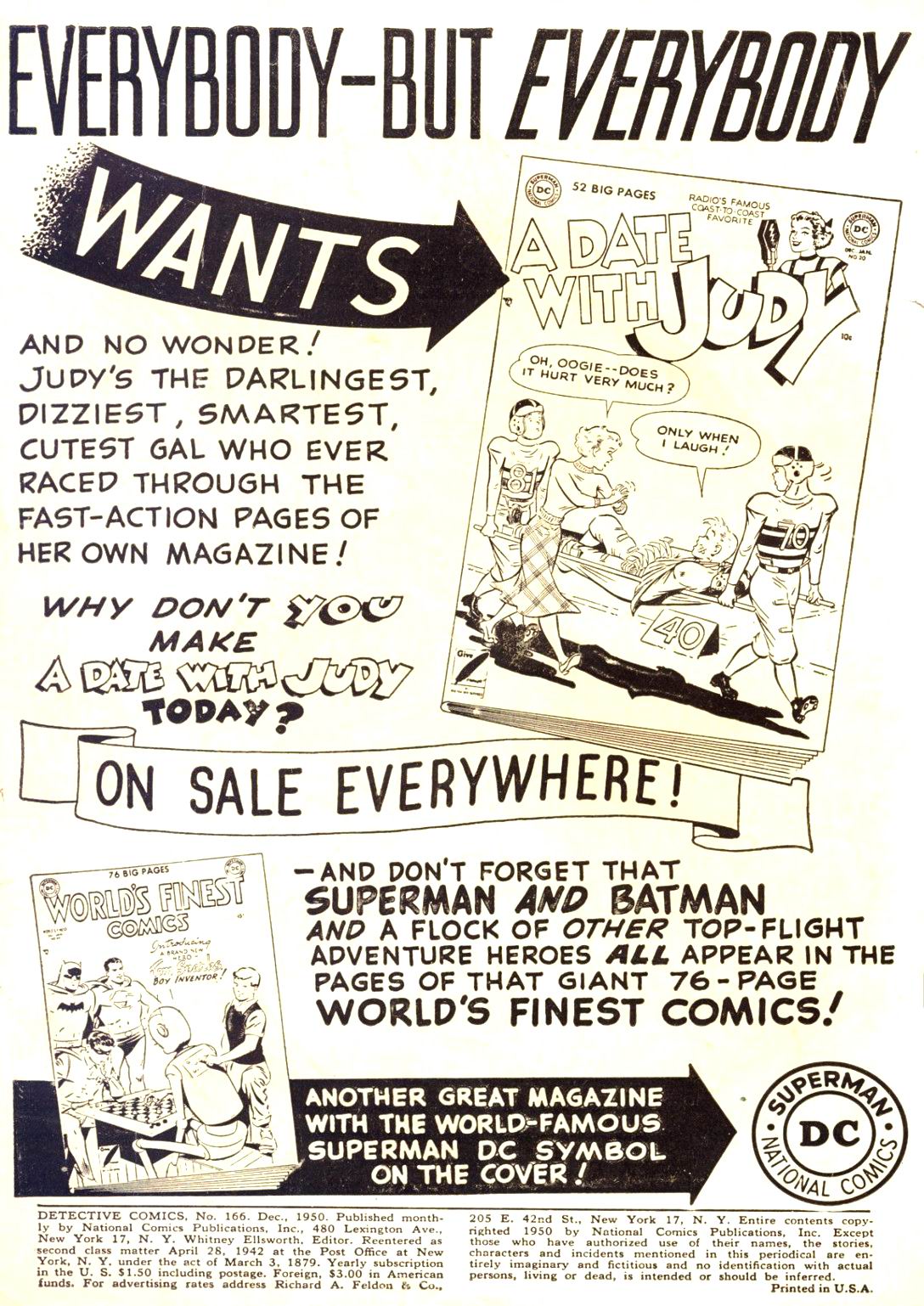 Detective Comics (1937) 166 Page 1