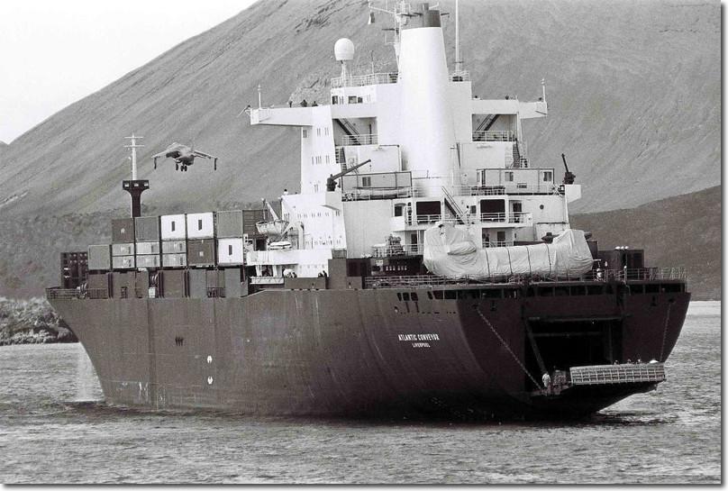 Barcos logísticos SS Atlantic Conveyor FDRA Malvinas