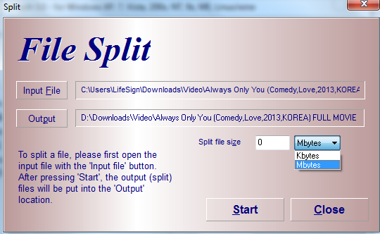 S input split