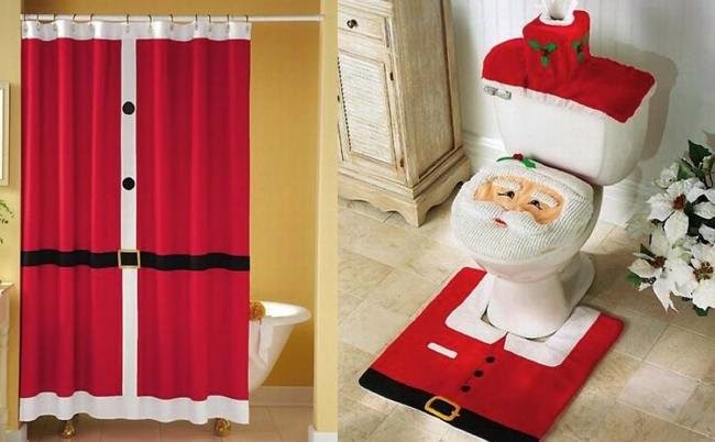 Decoraciones y forros navideños para baños - Especial de Navidad 2020