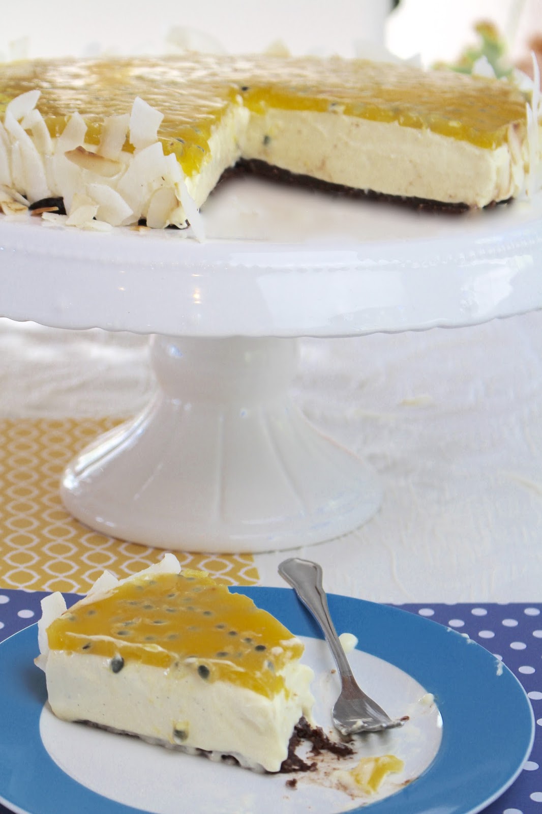 Rezept für einfachen, super leckeren Cheesecake mit Kokos und ...