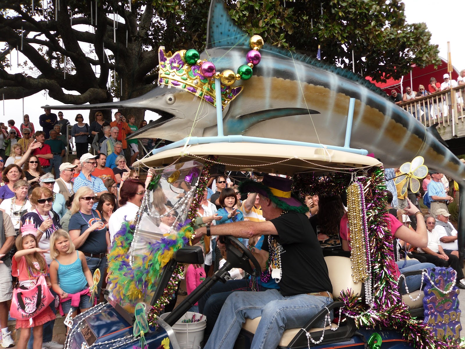 RVFulltimingLove Mardi Gras parade in Destin Florida