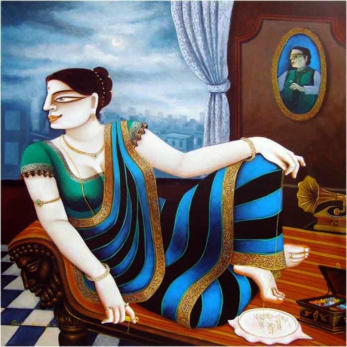 Индийский художник. Gautam Mukherjii