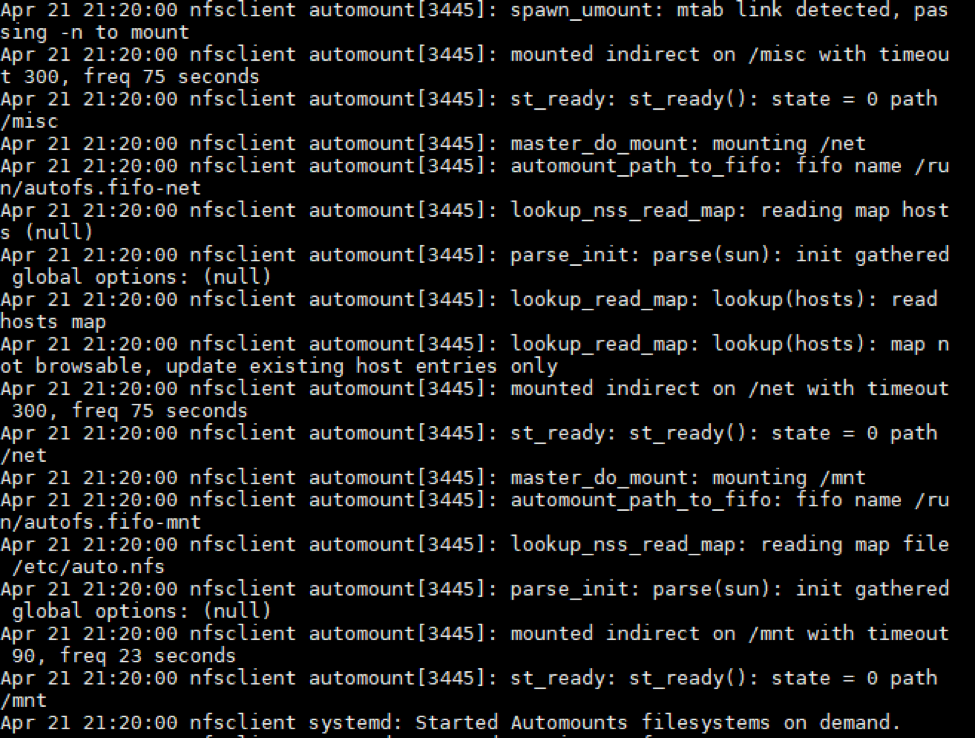 AutoFS in NFS Root Of Info