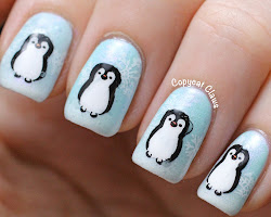 penguin christmas nail designs stamping penguins decals nails plates bm snowflakes stamped bundle born monster pretty added
