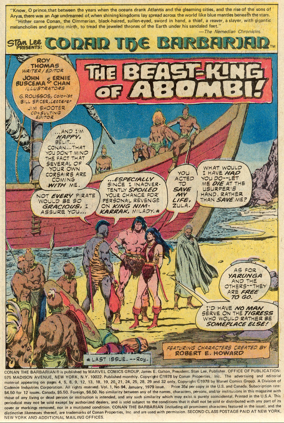 Read online Conan the Barbarian (1970) comic -  Issue #94 - 2