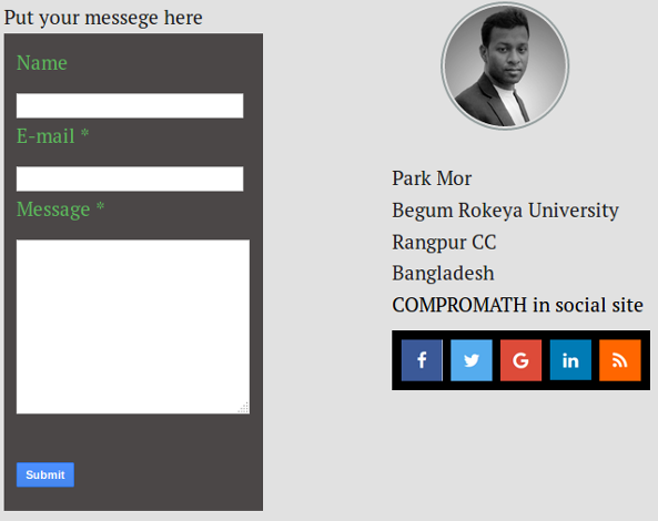 Responsive Multi-layer Contact Form Style One
