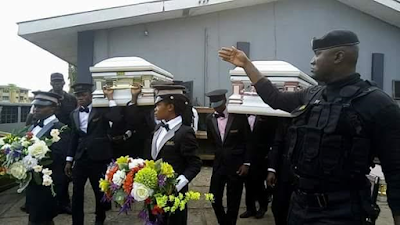 2aa Photos:Tears as popular Lagos business mogul and wife who died in accident are laid to rest in Anambra State