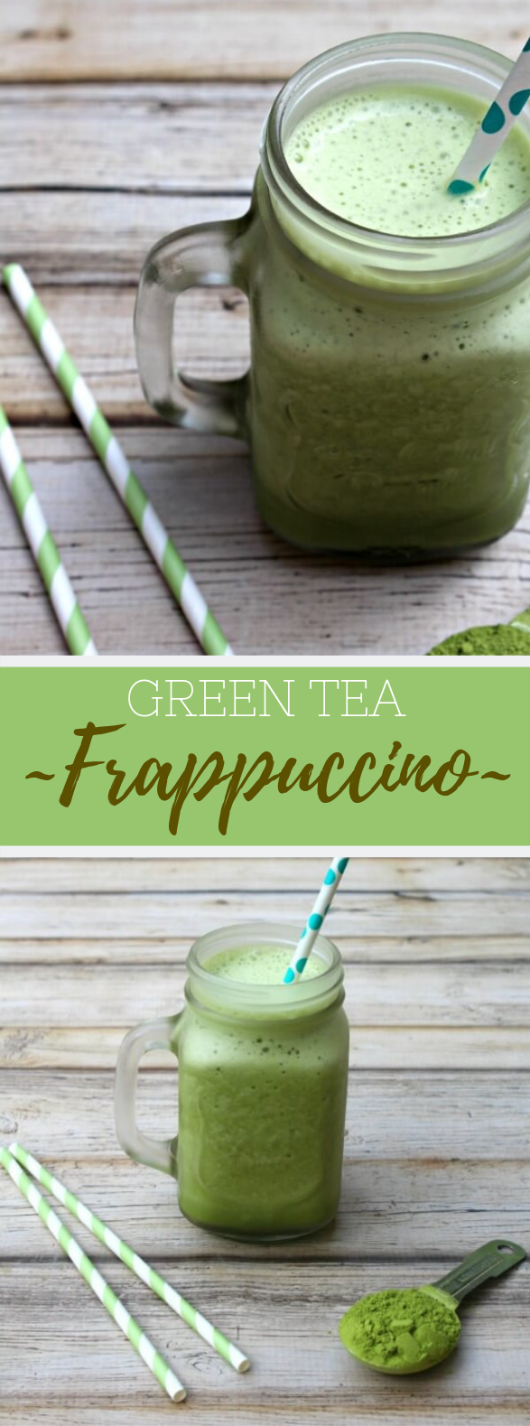 Green Tea Frappuccino Recipe #Drink #Lowsugar Green Tea Frappuccino Recipe #Drink #Lowsugar
