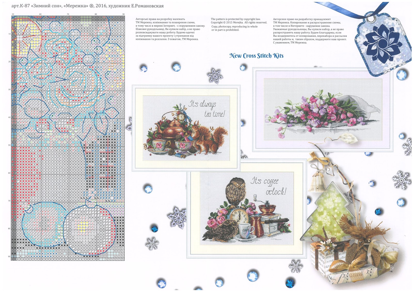 Схема для вышивки мережка